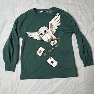 H&M Teal Owl Harry Potter Long Sleeve Kids thin sweatshirt